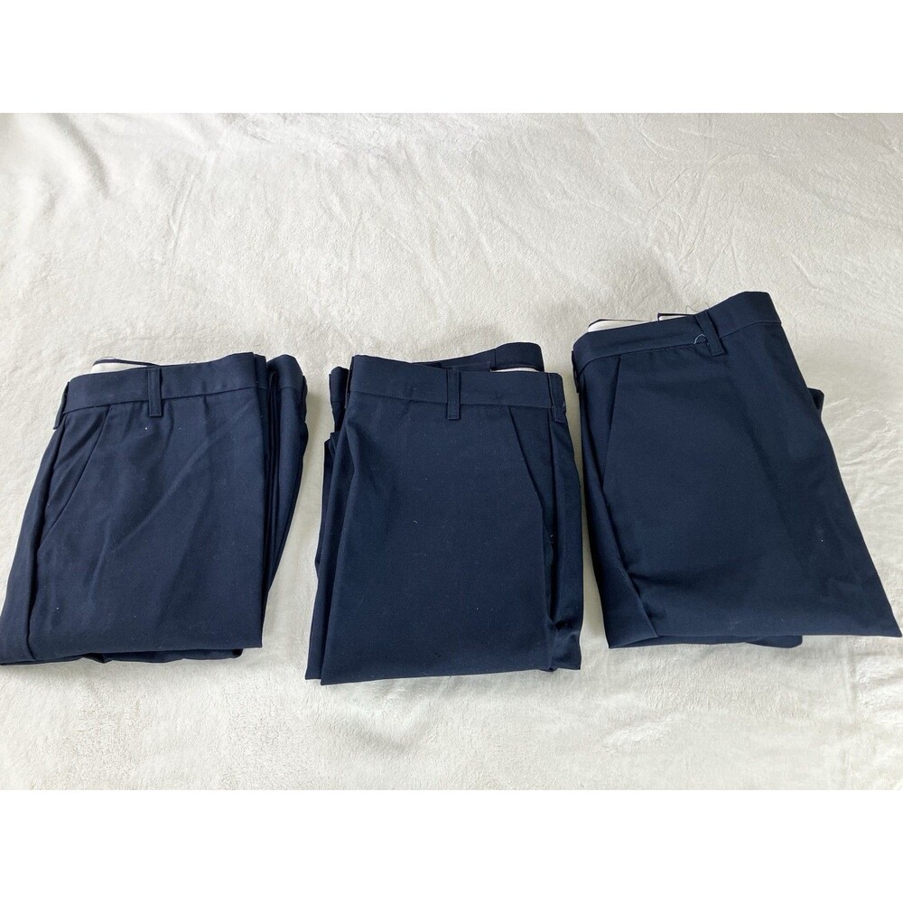 Lot Of 3 Aramark Men’s Work Pants 50x32 Navy Blue NWOT Industrial Uniform